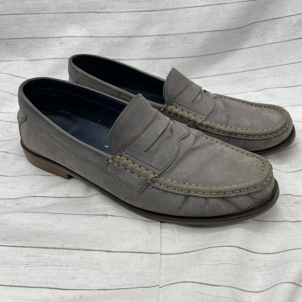 Cole Hann Grand OS Pinch Maine Classic Gray Penny Loafers Men Size 11M C27598